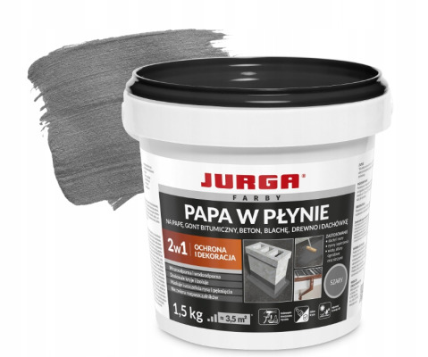 Papa w płynie CZERWONO CEGLANA + pędzel GRATIS 1,5 kg JURGA