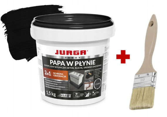 Papa w płynie CZARNA + pędzel GRATIS 1,5 kg JURGA