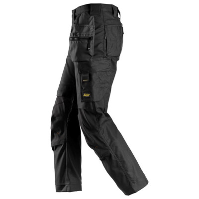 Spodnie robocze 6224 Snickers  Canvas+ Stretch AllroundWork z workami kieszeniowymi k. czarny