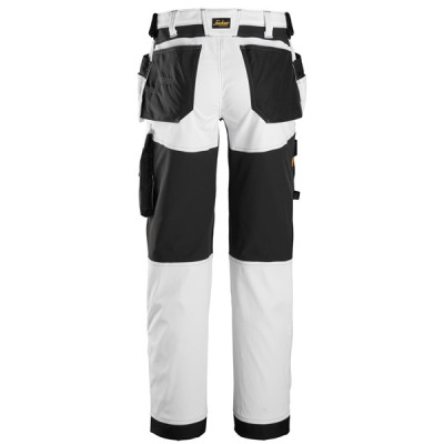 Spodnie robocze Snickers Stretch 6251 AllroundWork luźne kolor Biały