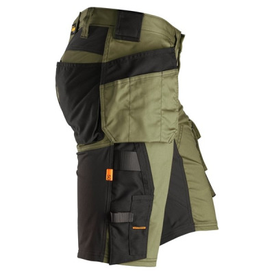 6141 Krótkie spodenki Snickers Stretch model AllroundWork Khaki Green