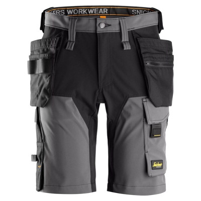 6175 Krótkie spodenki Snickers Stretch model AllroundWork w kolorze szarym