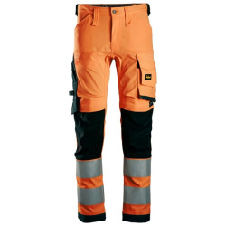Spodnie Snickers 6343 Odblaskowe Stretch AllroundWork Pomarańczowe