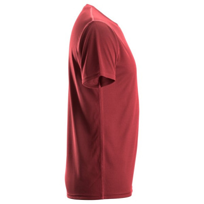 2558 T-shirt AllroundWork Snickers k.czerwony