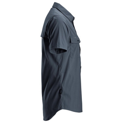 8520 Koszula Rip-Stop model LiteWork - krótki rękaw Snickers w kolorze granatowym