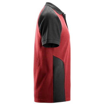 2750 Koszulka Polo marki Snickers 2-kolorowa czarwono-czarna