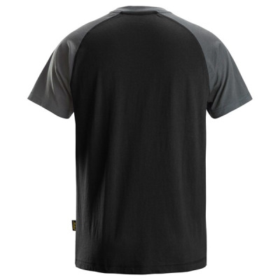 2550 T-shirt dwukolorowy Snickers w kolorze czarnym