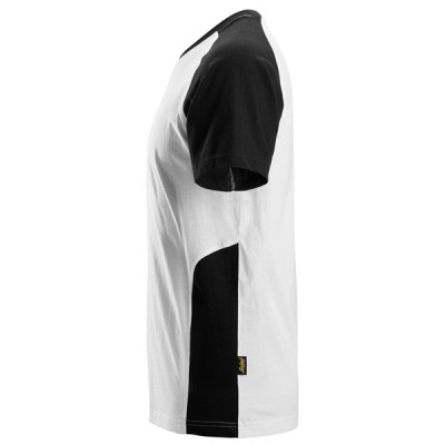 2550 T-shirt dwukolorowy Snickers w kolorze Białym