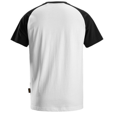 2550 T-shirt dwukolorowy Snickers w kolorze Białym