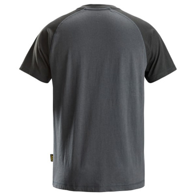 2550 T-shirt dwukolorowy Snickers w kolorze Szarym