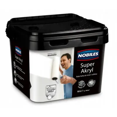 Nobiles Super Akryl – Akrylowa biała farba matowa do wnętrz
