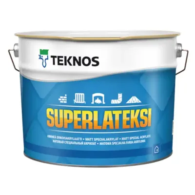 Matowa farba lateksowa akrylowa, SUPERLATEKSI Teknos