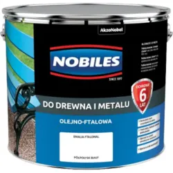 Nobiles Ftalonal – Emalia alkidowa do drewna, metalu i betonu, biały półpołysk 10L