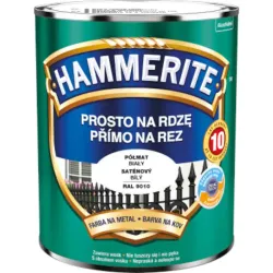 Hammerite Na Rdzę 0,7L BIAŁY PÓŁMAT RAL9010