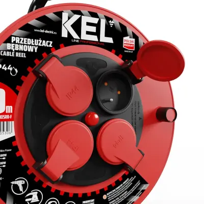 Przedłużacz bębnowy warsztatowy PROFESSIONAL LINE 4x2p IP44; 16A; H05RR-F; 3x2,5; 40m; Plastrol