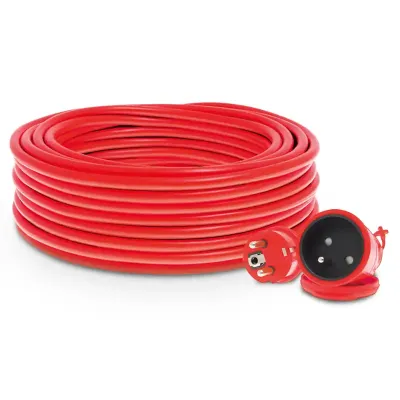 Przedłużacz budowlany X3 przewód w oponie gumowej ; IP44; 16A; H05RR-F;3x1,5; 15m, Plastrol