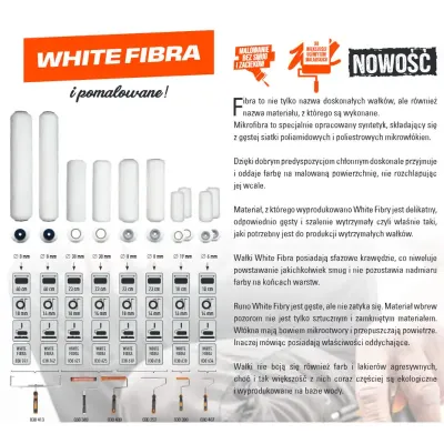 Wałek V-PRO WHITE FIBRA 23 cm Motive