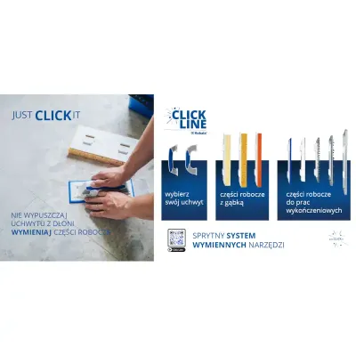 Płytka z gąbką hydrochłonną nacinaną CLICK LINE Kubala 140x280 mm
