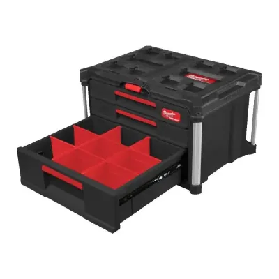 MILWAUKEE skrzynia PACKOUT z szufladami 2 + 1