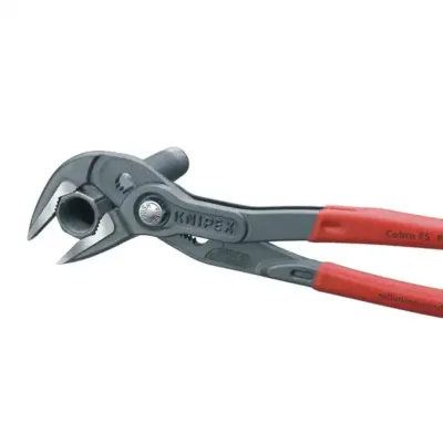 Szczypce nastawne z wydłużoną szczęką "Cobra ES" do rur, rękojeści PCW Knipex 87 51 250
