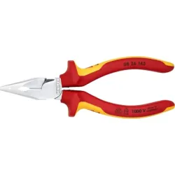 Szczypce uniwersalne (kombinerki) z ostro zakończonymi szczękami, izolowane Knipex 08 26 145