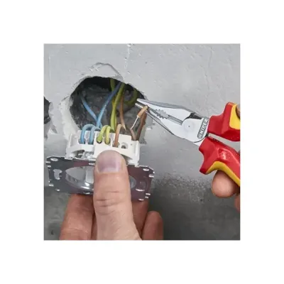 Szczypce uniwersalne (kombinerki) z ostro zakończonymi szczękami, izolowane Knipex 08 26 145