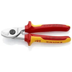 Nożyce do cięcia kabli i przewodów, izolowane, Knipex 95 16 165