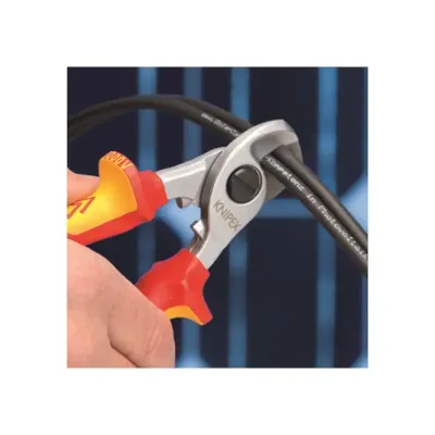 Nożyce do cięcia kabli i przewodów, izolowane, Knipex 95 16 165