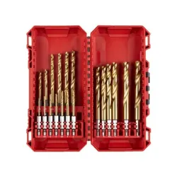 MILWAUKEE ZESTAW WIERTEŁ UDAROWYCH DO METALU SHOCKWAVE RED HEX 2-10mm (19szt)