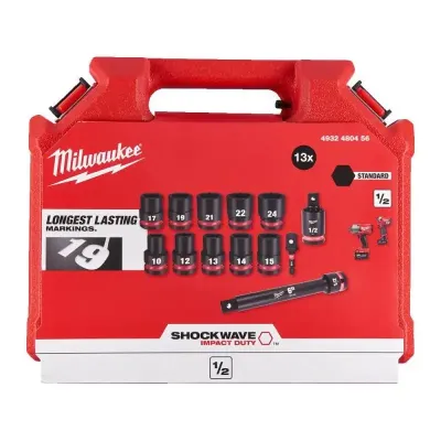 MILWAUKEE ZESTAW NASADEK UDAROWYCH 1/2 STD set-13pc