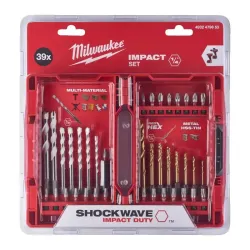 Zestaw wierteł uniwersalnych i bitów udarowych 39szt. Shockwave Impact Duty Milwaukee