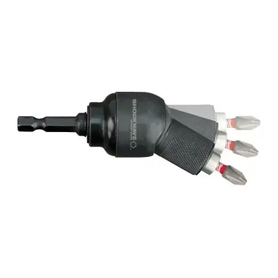 Nasadka udarowa 1/4" kątowa Knuckle, z bitami