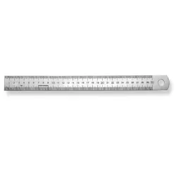 Liniał stalowy 300 × 30 mm półsztywny na zawieszce Scala