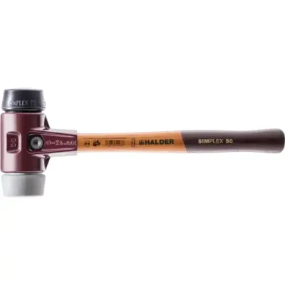 Młotek brukarski SIMPLEX 60mm – szary średni elastomer + czarna guma Halder 3023