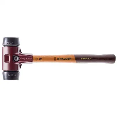 Młotek Simplex 80 mm – gumowe kompozytowe końcówki, HALDER 3002