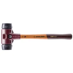 Młotek Simplex 80 mm – gumowe kompozytowe końcówki, HALDER 3002
