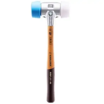 Zestaw 2 ścisków GK15 + młotek Halder 3117.051 dwuobuchowy 50/40 mm