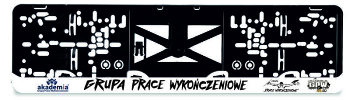 Ramka rejestracyjna z nadrukiem