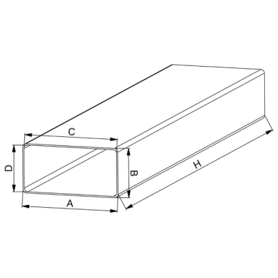 AW Kanał płaski (55x110) 1,5 mb. (KP55-15)