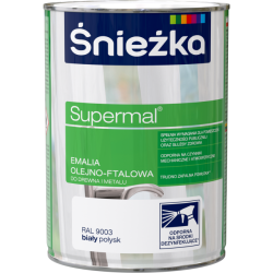 Supermal Emalia Olejno-Ftalowa - biały połysk 0,8l