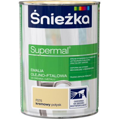 Supermal Emalia Olejno-Ftalowa - kremowy połysk 0,8l