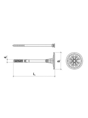 Kołek do styropianu 10x120 LTX trzp. PLASTIK KLIMAS WKRĘT-MET