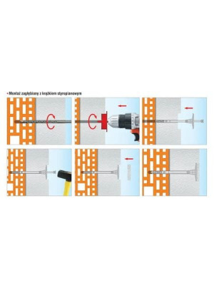 Kołek do styropianu 10x120 LTX trzp. PLASTIK KLIMAS WKRĘT-MET