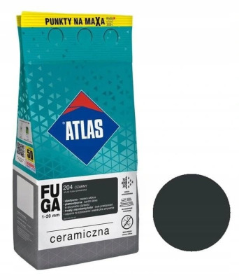 Fuga ceramiczna Czarna (204) 5kg ATLAS