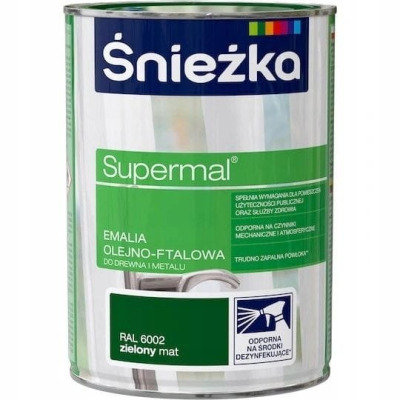Supermal Emalia Olejno-Ftalowa - zielony mat 0,8l