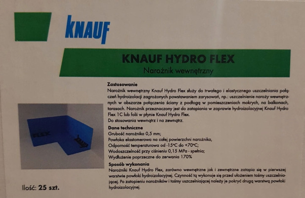 Hydro flex narożnik wewnętrzny KNAUF