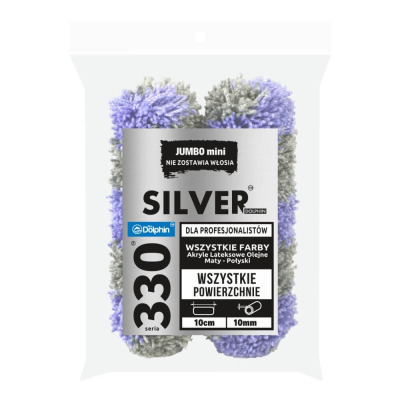 DOLPHIN 330 wałek jumbo mini silver SR10W9 (2szt.) 10cm