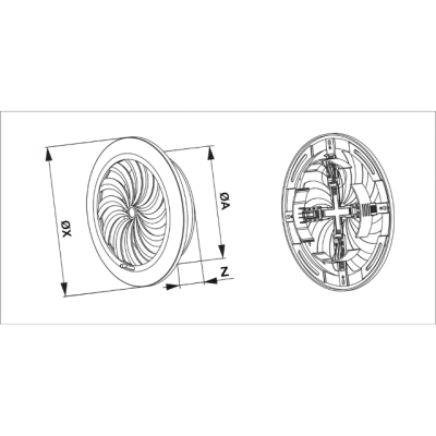 AW Osłona wentylacji 100-150 TOŻS. biały T88