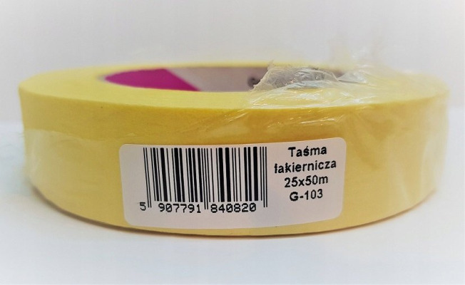 Taśma malarska Gerband 25mm/50m lakiernicza