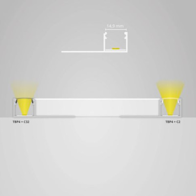 Profil końcowy TBP4 LED do suchej zabudowy 2m.